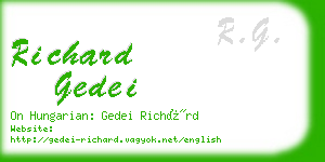 richard gedei business card